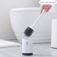 cây cọ nhà vệ sinh silicon, chổi cọ bồn cầu ecoco có khay đựng ngăn nắp e1803