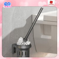 Cây Cọ Rửa Bồn Cầu Toilet Có Giá Treo Chống Đọng Nước, Chống Bám Mùi, Khô Ráo Bằng Nhôm Kháng Khuẩn Không Cần Khoan VANDO