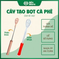 Cây đánh bọt cà phê, đánh trứng bằng nhựa, inox an toàn, tiện dụng Mixmore