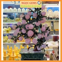 Cây Đào Tiên, Cây Đào Tài Lộc 38 Quả Đá Thach Anh Hồng Thiên Nhiên Dáng Lộc Vượng Để Trang Trí Nhà Cửa