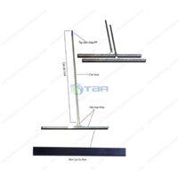 Cây đẩy nước gạt sàn siêu bền đầu thép 80cm