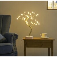 Cây Đèn Led Để Bàn Đính 36 Ngọc Trai Giả Trang Trí Phòng Khách Cực Đẹp Và Sang