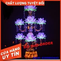 CÂY ĐÈN THỜ HOA SEN 7 BÔNG 7 MÀU