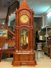 Cây Đồng hồ tứ trụ gỗ hương đá cao 2m3 Đẹp