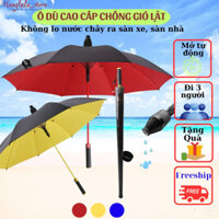Cây Dù 2 Lớp Khoá Dóc Nước. Ô Che Mưa Cỡ Lớn, Dù Cao Cấp Có Vỏ Rút, 8 Nan To Chống Rỉ, Chống Gió Lật Có Vỏ Bọc Hiện Đại