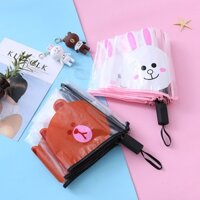 Cây dù cho bé trong suốt in hình thú dễ thương