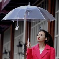 Cây Dù đi mưa trong suốt thời trang loại dày