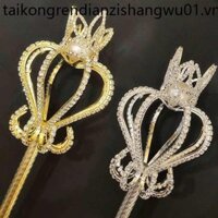 Cây Đũa Phép Phép Thuật Cây Gậy Công Chúa Vua Vương Miện Cô Gái Pha Lê Thiên Thần Đạo Cụ Người Lớn Trẻ Em Đồ Chơi Cổ Tích Cây Đũa Phép
