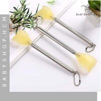 cây gãi lưng inox có thể kéo dài thu ngắn đầu nhựa hình bàn tay