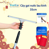 Cây gạt nước lau kính cầm tay dài 35cm chất liệu Inox không gỉ, Hình chữ T, màu Đen - VotCo Store