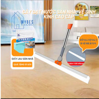 Cây gạt nước sàn nhà tổng cộng 2 dải silicon, bàn gạt vệ sinh kính đa năng cán inox, lưỡi gạt kích thước từ 38cm, 50cm