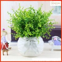 Cây giả, chậu cây kim tiền nhựa để bàn trang trí phòng khách, kệ tủ, giá sách, bàn làm việc xanh mát Bonstore CG-01