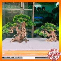 Cây gỗ lũa thủy sinh có tán lá nhựa, dùng cho bể cá cảnh, cây gỗ lúa cao cấp (Mẫu 12)