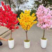 Cây hoa anh đào giả - cây hoa mai giả - Size 140cm đến 180cm - Cây giả, hoa lụa Decor trang trí nhà cửa