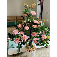 cây hồng tư quy cao cấp cao 100cm - hoa lụa -hoa giả - cây giả deco