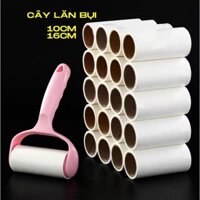 Cây lăn bụi quần áo, chăn màn, lông chó mèo 10cm - sử dụng lõi giấy dạng con lăn bụi, dùng để lăn dính, xé từng lớp