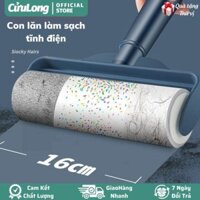 Cây Lăn Bụi Quần Áo Giường Chăn Thảm bàn ghế giường sofa làm sạch hút lông vật nuôi chó mèo, con lăn tĩnh điện đa năng với lõi lăn 60 lớp siêu dính