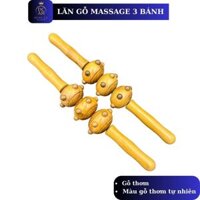 Cây Lăn Lưng 3 Bánh Gai Mát Xa Toàn Thân Bằng Gỗ Thơm Dụng Cụ Diện Chẩn Mát Xa Cơ Thể Chăm Sóc Sức Khoẻ
