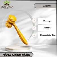 Cây Lăn Massage Đa Năng 2 Bánh Gai Đôi Bằng Gỗ Thơm – Dụng Cụ Diện Chẩn Chính Hãng