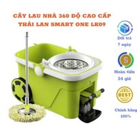 Cây Lau Nhà 360 Độ Cao Cấp Chổi Lau Nhà Thông Minh Tự Vắt Thái Lan Smart One LK09 Có Chân Đạp Trợ Lực