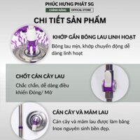 Cây lau nhà 360 độ tự vắt Hảo Phát - Cán Inox Chống Gãy, Trợ Lực Thông Minh. Thấm Nước Tốt-TRIEULORD