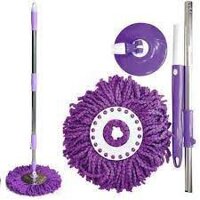 Cây lau nhà - Cây lau nhà 360 inox mâm nhựa kèm 1 bông lau (Hàng loại 1)