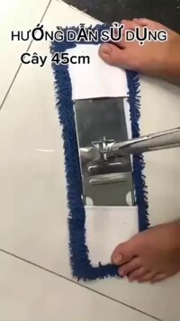 Cây lau nhà công nghiệp 45cm 60cm inox khoá tăng giảm cây lau bẹ san hô siêu sạch