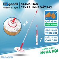 Cây lau nhà công nghiệp, cây lau nhà vắt tay có trợ lực sợi Polyeste thấm hút tốt LIAO -  A130106