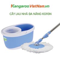 Cây lau nhà đa năng Kangaroo KG93N  [HÀNG CHÍNH HÃNG]  Chổi lau nhà đa năng, Đầu lau 360 độ, Rổ quay ly tâm