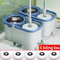 Cây lau nhà DION kèm thùng, làm sạch và khô cây lau nhẹ nhàng, chổi lau nhà vải nhỏ siêu hút nước