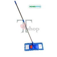 Cây Lau Nhà Inox Microfiber 40cm Đế Nhựa Cài Homeinno