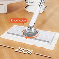 Cây lau nhà kẹp khăn giấy ướt không cần giặt giẻ siêu tiện lợi bản nâng cấp 25cm