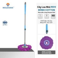 Cây Lau Nhà Megahome MI99 Mâm Inox, Sử Dụng Cho Mọi Bộ Lau Nhà Xoay 360 Độ
