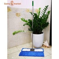 Cây lau nhà siêu sạch inox bẹ san hô, bảng dài 60cm, cán tăng đơ, tặng kèm 1 tấm lau thay thế