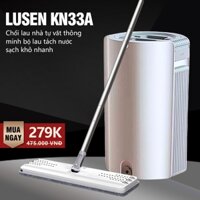 Cây lau nhà tách nước bẩn, bộ lau nhà tự vắt xoay 360 độ, chổi lau nhà thông minh. Lusen KN33A