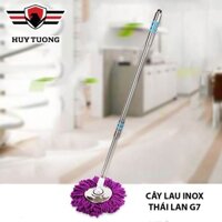Cây lau nhà Thái Lan cán + mâm đều bằng inox cao cấp , Cây lau nhà 360 độ