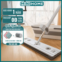 Cây lau nhà tự vắt bàn lau lớn 45cm tiện lợi chổi lau nhà 3 trong 1 lau khô đa năng cây lau nhà vắt phẳng GOMOP M1