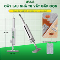 Cây lau nhà tự vắt gấp gọn AMB cây lau bếp mini cầm tay tiện lợi vệ sinh, gạt nước thấm hút đa năng