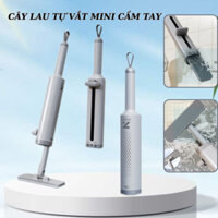 Cây lau nhà tự vắt gấp gọn AMB cây lau bếp mini cầm tay tiện lợi vệ sinh, gạt nước thấm hút đa năng
