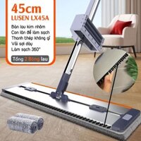 Cây lau nhà tự vắt Lusen LX45A, bàn lau xoay 360 độ, tích hợp gạt nước, cây lau trợ lực thông minh
