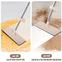 Cây lau nhà tự vắt thông minh, chổi lau nhà tự vắt siêu sạch tặng kèm 2 bông lau