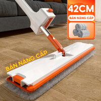 Cây Lau Nhà Tự Vắt Thông Minh SPINMOP Bàn Lau Lớn 42cm Kèm Gạt Nước Chổi Lau Nhà Tự Vắt Thế Hệ Mới