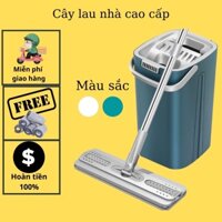 Cây lau nhà tự vắt thông minh MopR4 nhỏ gọn cao cấp tặng 1 bông lau .Chổi lau nhà tự vắt thông minh xoay 360