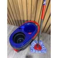 Cây Lau Nhà Tự Vắt Vileda Easywring Rinse Clean TSU168467 Đầu Lau Tam Giác Xô Giặt Đạp Chân Hệ Thống Xô 2 Thùng