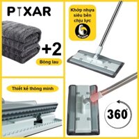 Cây Lau Nhà Vắt Tay Siêu Sạch Xoay 360 Độ Tặng Kèm 2 Miếng Bông Lau PIXAR - 2 Lựa Chọn Màu Sắc