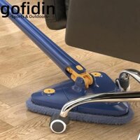 Cây lau nhà vệ sinh gia đình GOFIDIN, Cây lau nhà đa năng xoay 360 độ Công cụ làm sạch trần, Cây lau nhà hình tam giác xoay bằng kính thiên văn có thể xoay được bằng kính thiên văn tại nhà