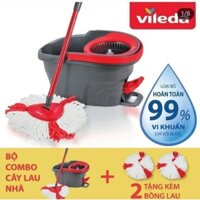 Cây lau nhà Vileda easy wring & clean Turbo (Kèm 3 giẻ lau)