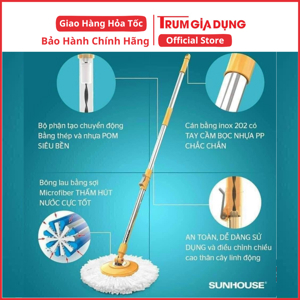 Cây lau nhà xoay 360 độ Sunhouse KS-MO350I