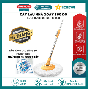 Cây lau nhà xoay 360 độ Sunhouse KS-MO350I