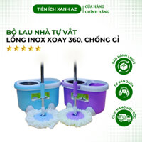 Cây lau sàn nhà Eccox thông minh xoay 360 độ lồng xoay Inox chống gỉ thiết kế chân vịt đáng yêu hàng tặng kèm bông lau